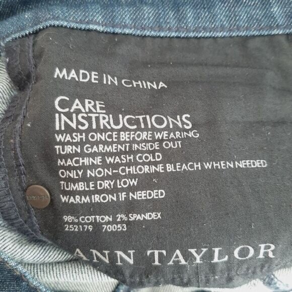 ANN TAYLOR Dressy Classic Blue Jeans Pants Sz 0 - Picture 11 of 11